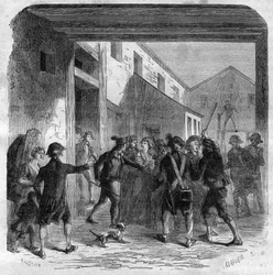 Revolución Francesa - Cecilie Renaud es arrestada cerca de la casa de Robespierre, 22 de mayo
