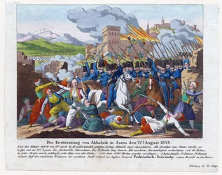 Guerra ruso-turca de 1828-1829 - El asalto a la fortaleza de Akhaltsikhe (castillo Rabat) el 27 de agosto