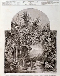 Ilustración para la ópera Parsifal de Wagner, representada en 1882 en el teatro de Bayreuth