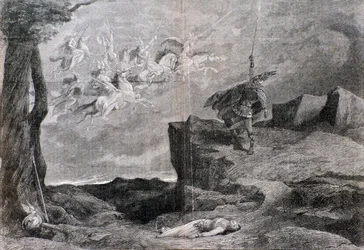 Ilustración para la ópera La Walkiria en El anillo del nibelungo de Wagner