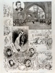 Ilustraciones para Marion Delorme, ópera de Ponchielli, en el teatro alla Scala