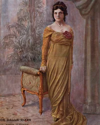 Cantante italiana Gilda dalla Rizza en La Tosca de Puccini