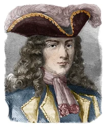 Jean-Bernard Louis de Saint Jean, Barón de Pointis (1645-1707), almirante y corsario francés. Grabado del siglo XIX. Colección privada.