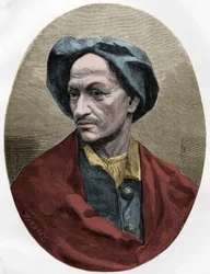 LOUIS DOMINIQUE CARTRIDGE, célebre bandido francés - El bandido Louis Dominique Garthausen llamado Cartridge (1693-1721) - Grabado de 1863 en “Le Livre Rouge - Histoire De L