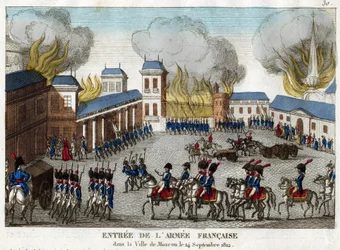 La toma de Moscú por el ejército de Napoleón I el 14 de septiembre de 1812