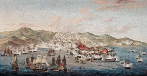 El bombardeo de Argel (Argelia), 27 de agosto de 1816