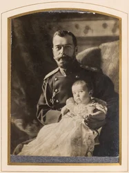 El zar Nicolás II y el zarevich Alexei