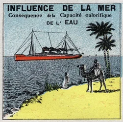 Meteorología: la influencia del mar en el clima. Ilustración anónima de 1925. Colección privada.