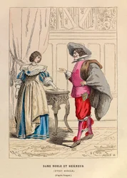 Trajes de noble y nobleza del siglo XVIII - colección privada