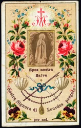 Nuestra Señora de Lourdes. Imagen piadosa. Siglo XX. Colección privada
