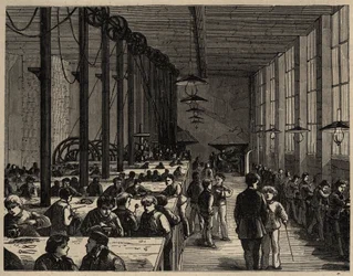París, Escuela Municipal Profesional Diderot - grabado 1890
