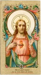 Imagen piadosa: Sagrado Corazón