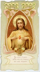 Imagen piadosa: Sagrado Corazón