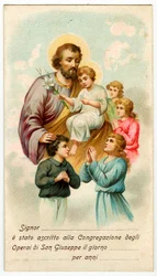 Imagen piadosa: Congregación de San José Obrero (cromolitografía)