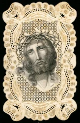 Imagen piadosa: Jesucristo coronado de espinas (grabado)