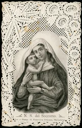 Imagen piadosa: Nuestra Señora del Buen Socorro, con Jesús