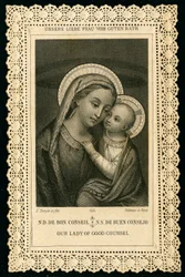 Retrato de la Virgen María, Nuestra Señora del Buen Consejo (grabado)