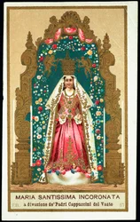 Imagen piadosa: La Santísima Virgen coronada. Cromolitografía.