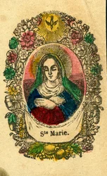 Imagen piadosa: La Virgen María (impresión de Epinal)