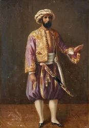 Retrato del rey de Suecia Carlos XV en traje turco