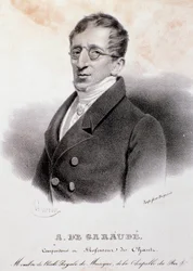 Retrato de Alexis de Garaude (1779-1852), compositor francés. Siglo XIX