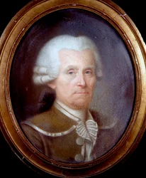 Retrato de Alexis de Magny (1712- 1777) Óptico francés - pintura anónima, Academia de Ciencias