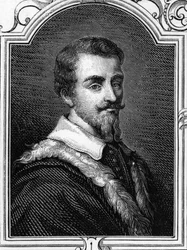 Retrato de Camillo Procaccini (1551 - 1629) pintor italiano. Grabado de 1859 en “The galleries of Europe - Italy” por Armandaud. Colección privada.