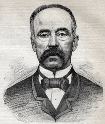 Retrato de Charles Moore (1820-1905), botánico británico de origen escocés. Grabado en «Le Petit Parisien» 1893.