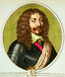 Retrato de Charles de Schomberg (1601-1656) Duque de Halluin, par y mariscal de Francia bajo Luis XIII