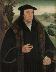 Retrato de Cornelis Aerentsz van der Dussen, c.1555-c.1570 (óleo sobre tabla)
