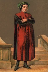 Retrato de Dante Alighieri (1265-1321) poeta italiano.