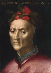Retrato de Dante Alighieri (1265-1321) - Pintura anónima del siglo XVI - colección privada