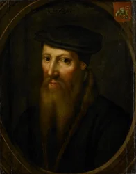 Retrato de David Jorisz, c.1550-1649 (óleo sobre tabla)