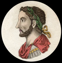 Retrato del emperador Antonino Pío (86-181). Grabado del siglo XIX. Milanés