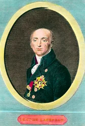 Retrato de Etienne de La Ville, Conde De Lacepede (1756-1825), naturalista francés. Grabado anónimo
