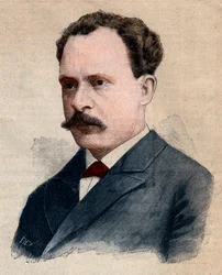 Retrato de Eugene Turpin (1848-1927), químico especializado en explosivos. Grabado en “Le petit Parisien” de 1891. Colección privada.