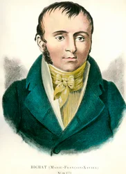 Retrato de Francois Xavier Bichat (1771-1802) médico francés. Grabado del siglo XIX. Colección privada