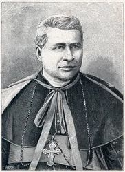 Retrato de Giovanni Simeoni (1816-1892), cardenal italiano. Grabado en “Les Missions Catholiques au XIXeme Siecle” por Louis-Eugene Louvet. Colección privada.