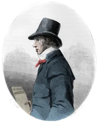 Retrato de Jacques-René Hébert (1757-1794), periodista y político francés - Retrato de Jacques René Hébert (1757-1794) periodista y político francés - Grabado de 1863 en "Le Livre Rouge - Historia De La Horca en Francia" por Dupray de La Maherie - Colecció