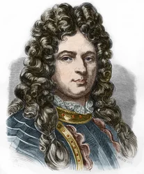 Retrato de Jean Bart (1650 - 1702), corsario francés. Grabado del siglo XIX. Colección privada.
