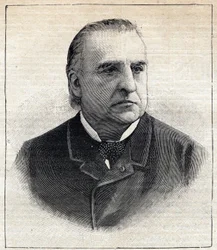 Retrato de Jean Martin Charcot (1825-1893), clínico y neurólogo. Grabado en "Le Petit Parisien" el 27/08/1893.