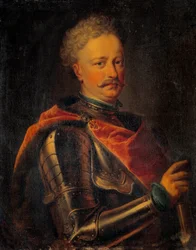Retrato de Juan III Sobieski (1629-1696) Rey de Polonia. Pintura anónima. Siglo XVII