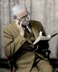 Retrato de Leon Blum (1872-1950), político francés alrededor de 1940
