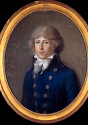 Retrato de Louis Antoine de Saint-Just (1767-1794), político. Pastel anónimo del siglo XVIII
