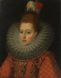Retrato de Margarita de Austria (1584-1611) Reina de España, c.1600 (óleo sobre cobre)