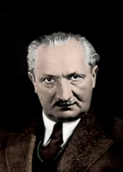 Retrato de Martin Heidegger (1889-1976), filósofo alemán.