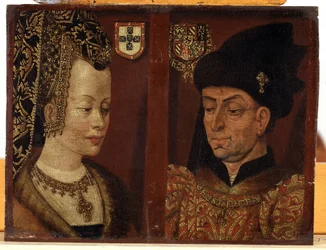 Retrato de Felipe el Bueno e Isabel de Portugal, c.1550 (óleo sobre tabla)