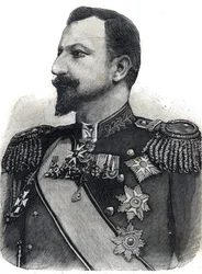 Retrato del Príncipe Fernando I (1861-1948) de Bulgaria. Grabado en “Le Peute Parisien”