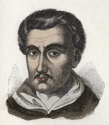 Retrato de Tommaso Campanella (1568-1639), monje dominico y filósofo. Grabado. Colección privada