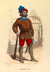 Retrato de un carcelero en París en 1490